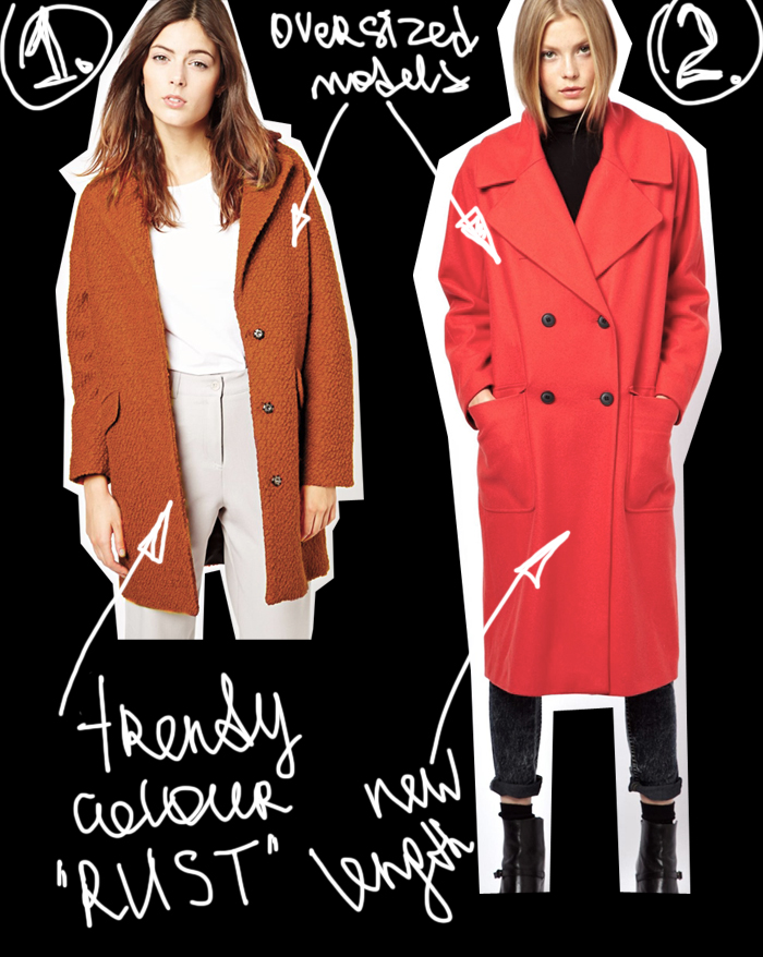 thecablook darya kamalova autumn trendy coats new length rust colour longline models asos