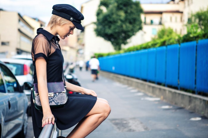 darya kamalova thecablook com fashion blog street style blogger alpinestars event 50 aniversary milan asds denice focil as by df chicwich dress hm hat paris collection rebecca minkoff bag-28 копия